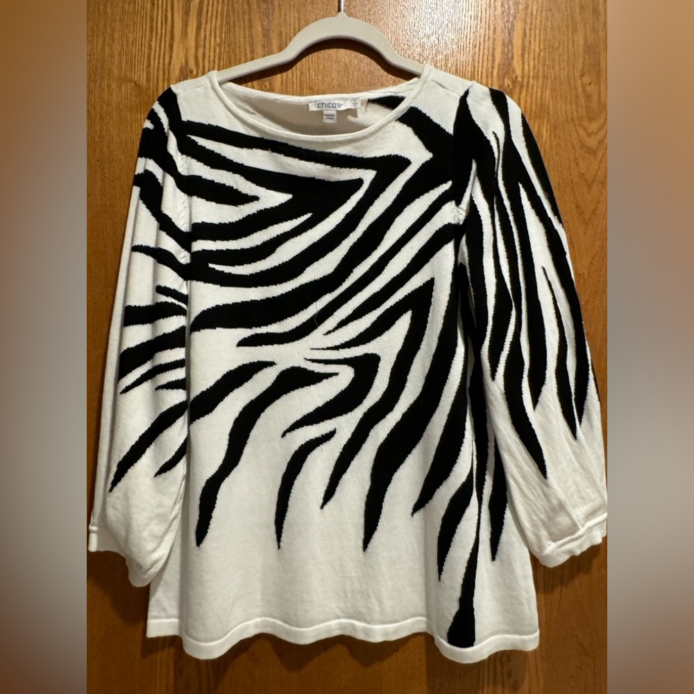 Chico’s Zebra Sweater